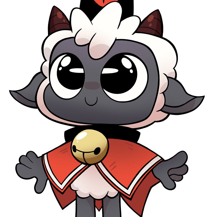 Cult Of The Lamb Sticker Pin Button Tote Bag - Image 2