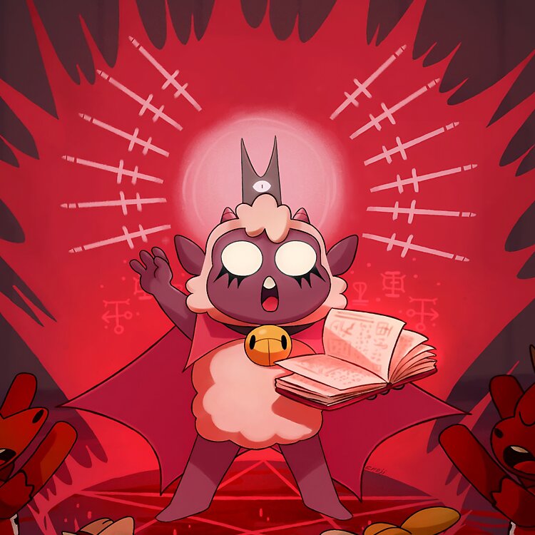 Cult Of The Lamb Design Tote Bag - Image 2