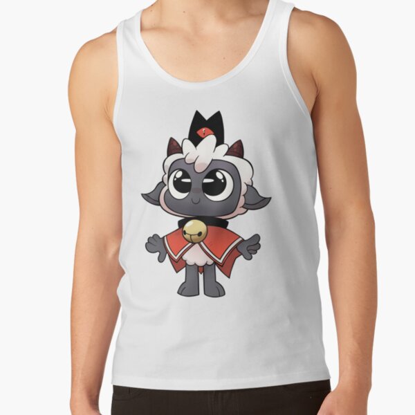 Cult Of The Lamb Sticker Pin Button Tank Top - Image 2