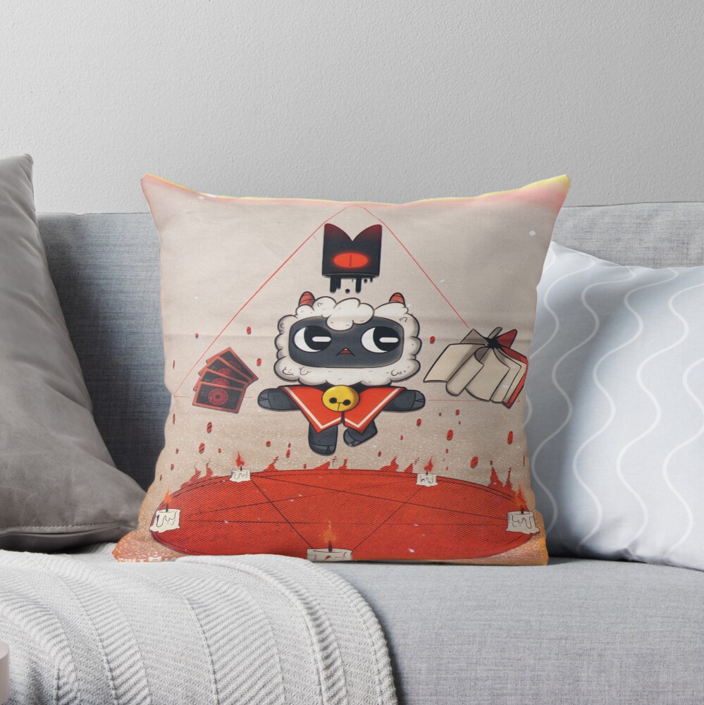 Cult Of The Lamb Sunny Throw Pillow