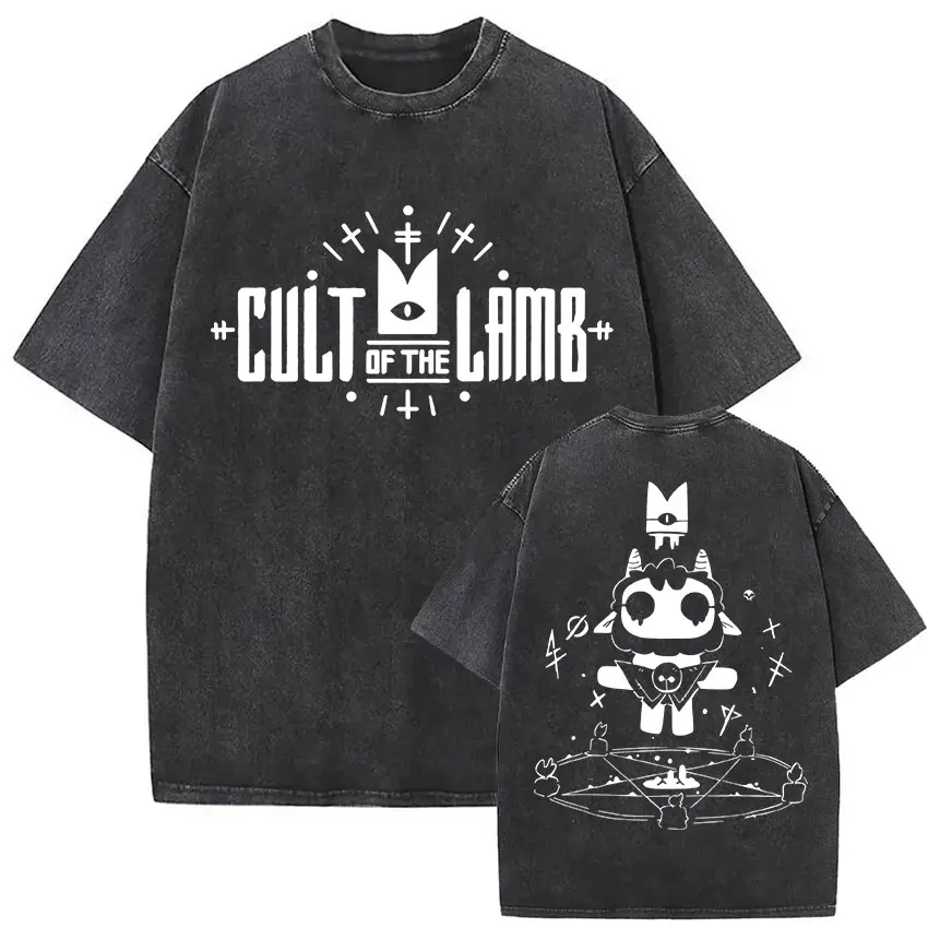 Best Cult of The Lamb Graphic Washed T Shirts